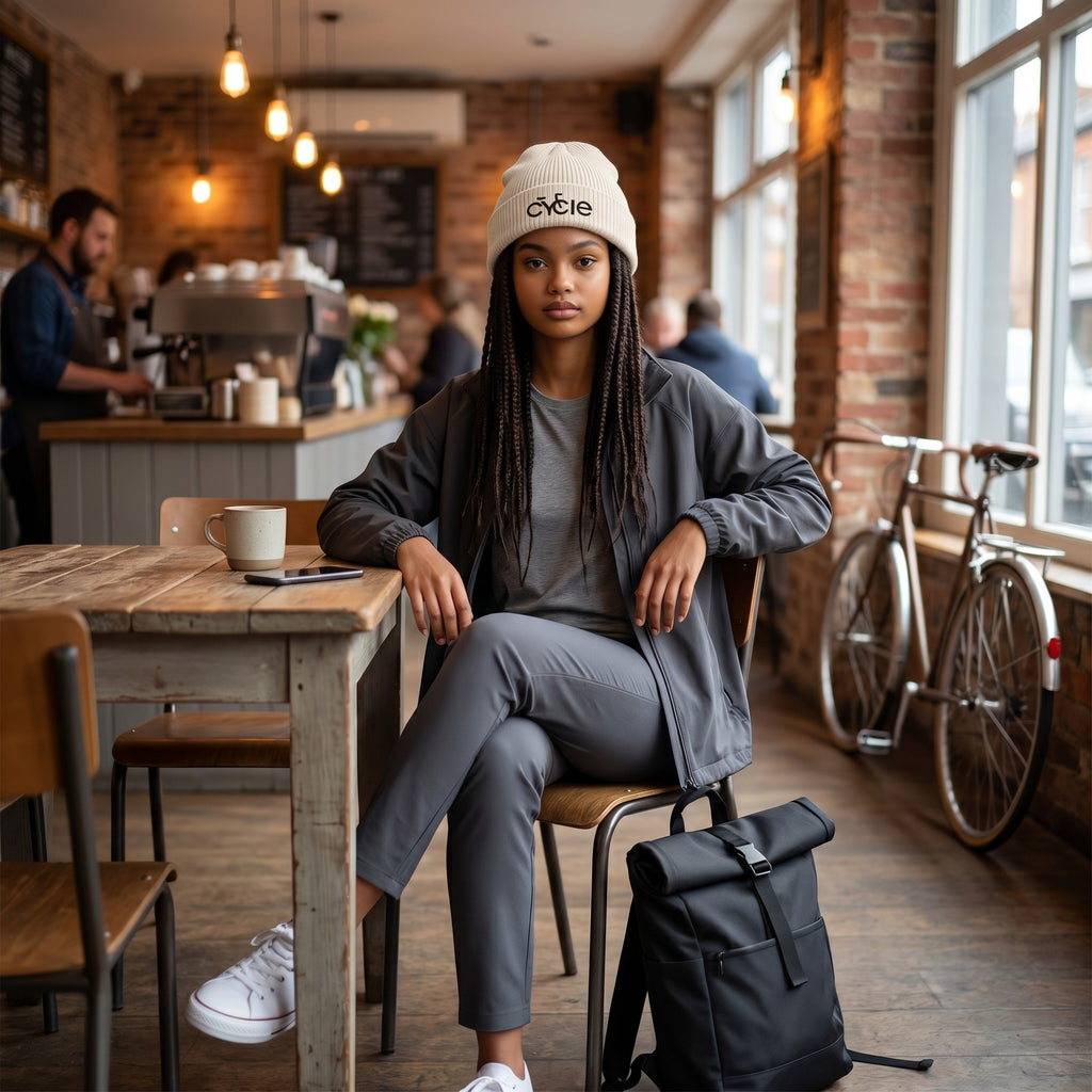 Cycle Cuff Beanie — Embroidered Bike Logo Winter Hat