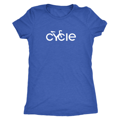 Women's Cycle T-Shirt (white ink)