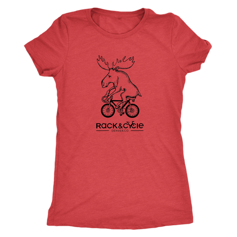 Women's Moose T-Shirt (black ink)