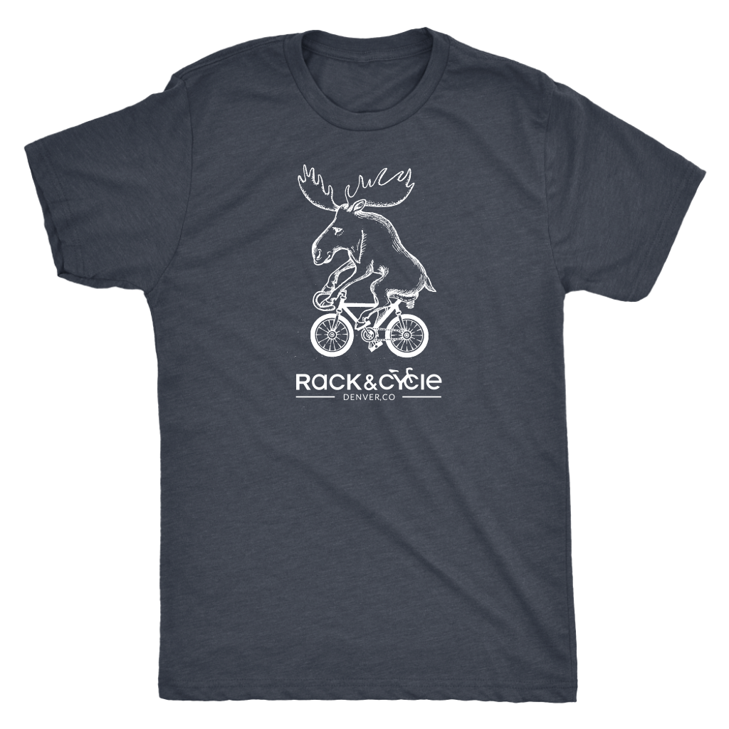 Men's Moose T-Shirt (white ink)