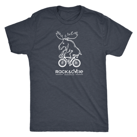 Men's Moose T-Shirt (white ink)