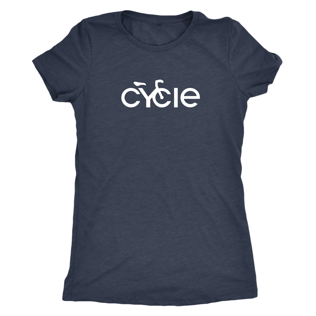 Women's Cycle T-Shirt (white ink)