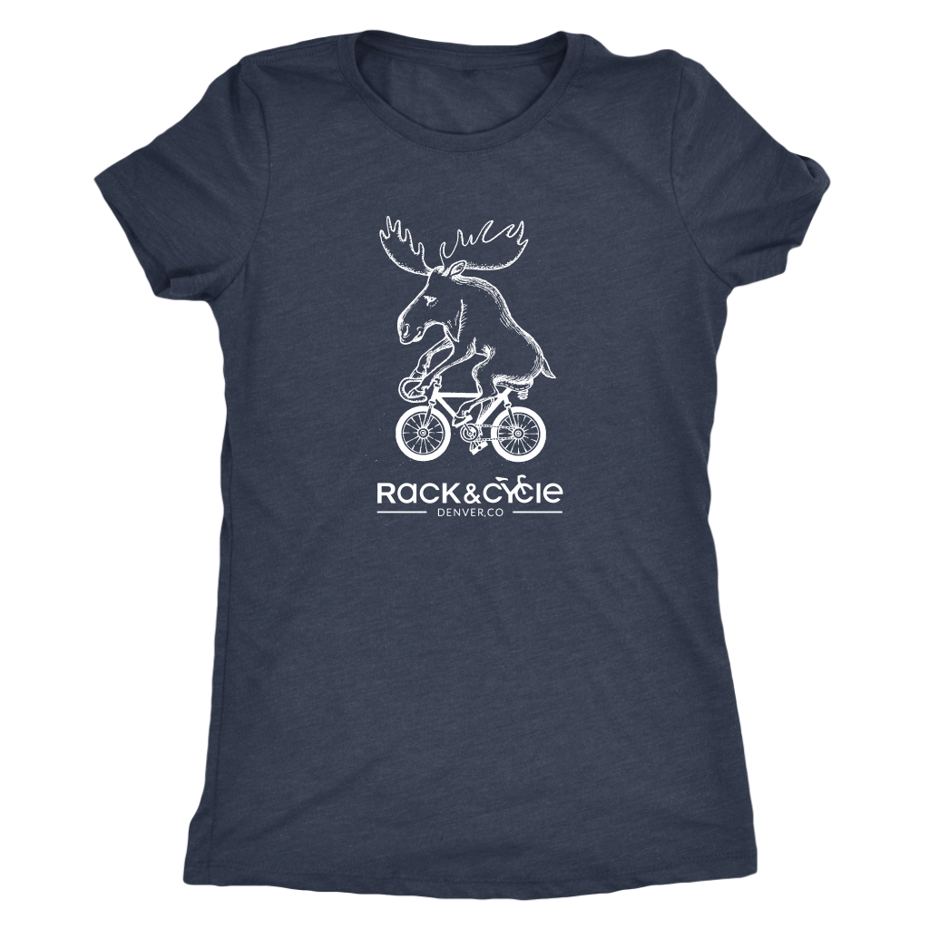 Women's Moose T-Shirt (white ink)